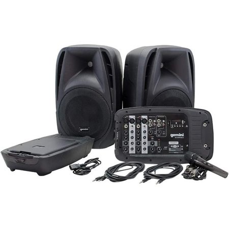 GEMINI ES Series 10 600W 2way passive Portable PA System  Black ES-210MXBLU